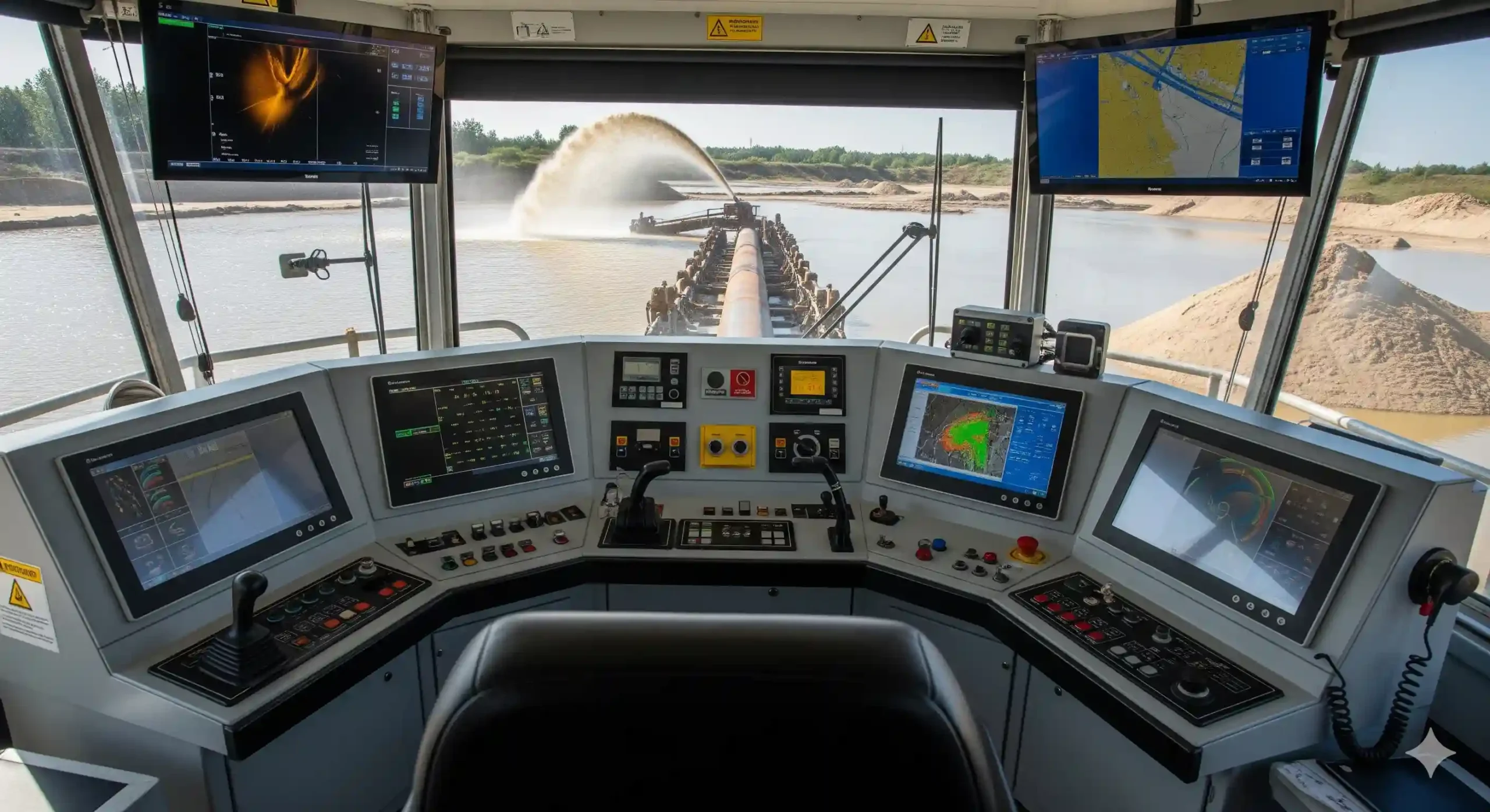 Добыча строительного песка земснарядом 1