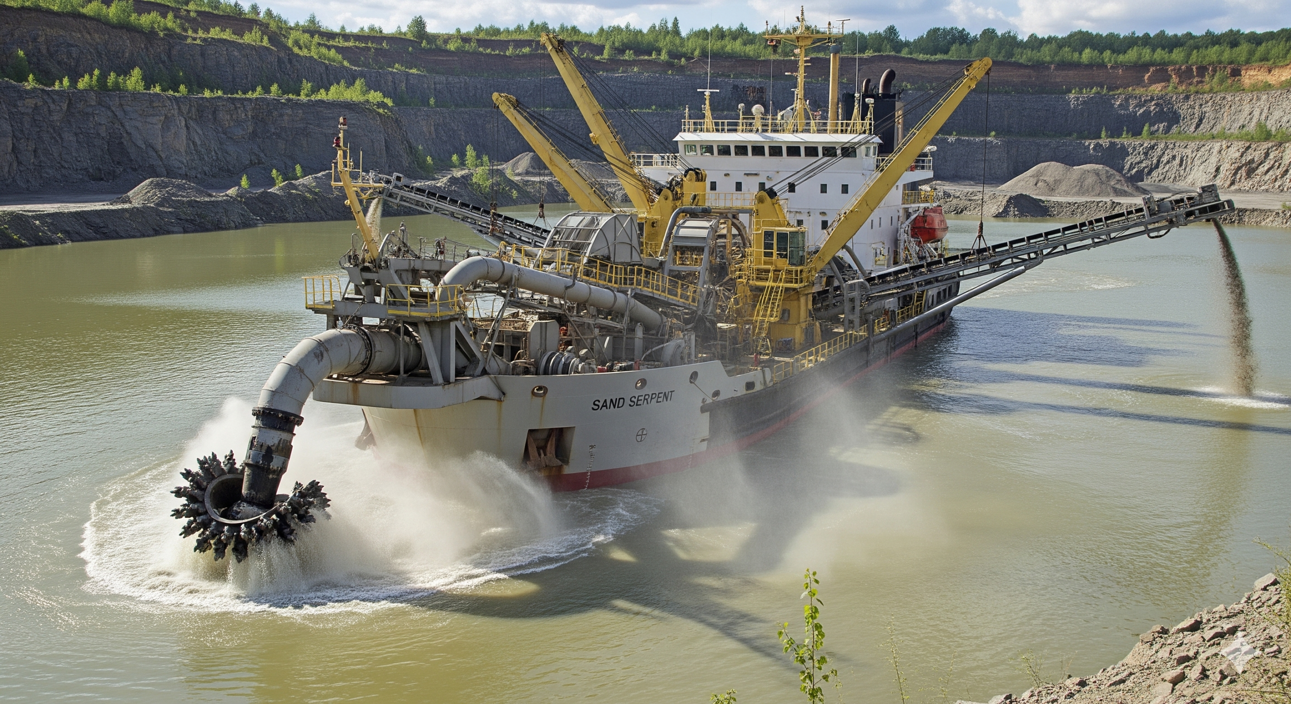 Добыча строительного песка земснарядом технология, которая работает на глубине